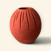 Terra Orb Ceramic Vase Duo