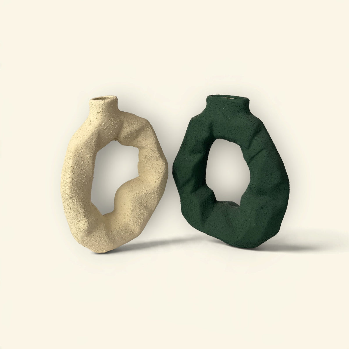 Sol Ring Ceramic Vase Duo