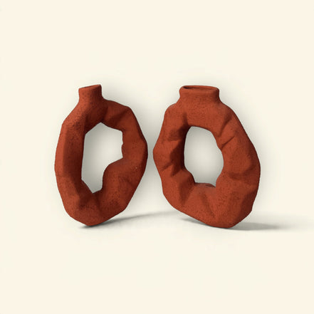 Sol Ring Ceramic Vase Duo