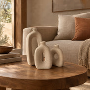 Arch Loop Ceramic Vase Trio