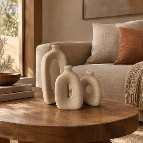 Arch Loop Ceramic Vase Trio
