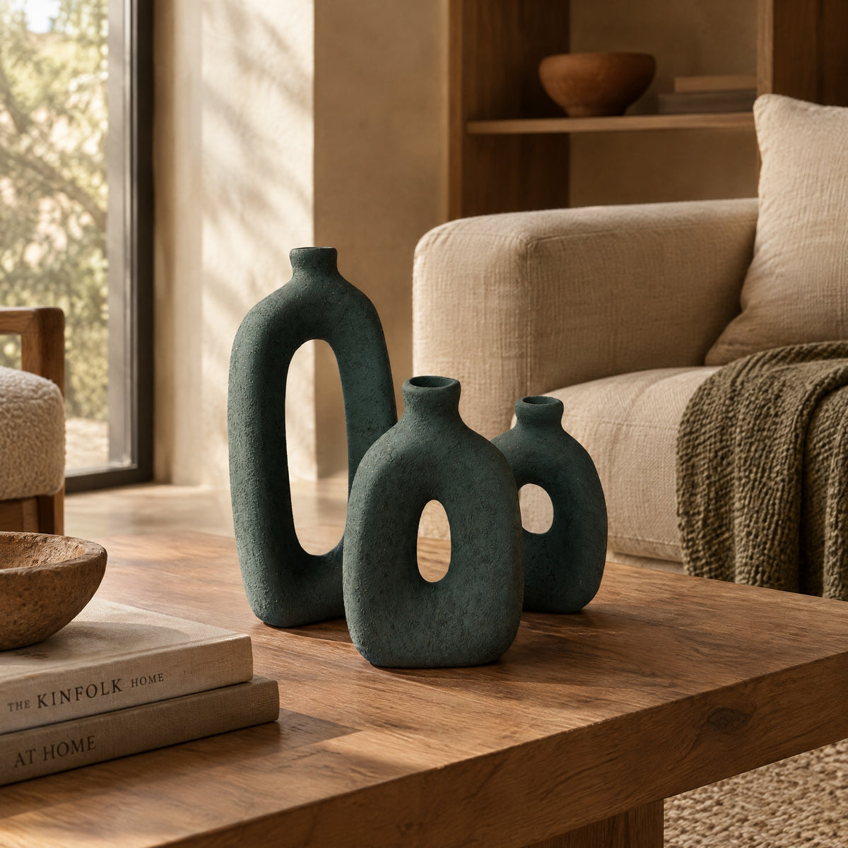 Arch Loop Ceramic Vase Trio