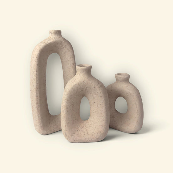 Arch Loop Ceramic Vase Trio