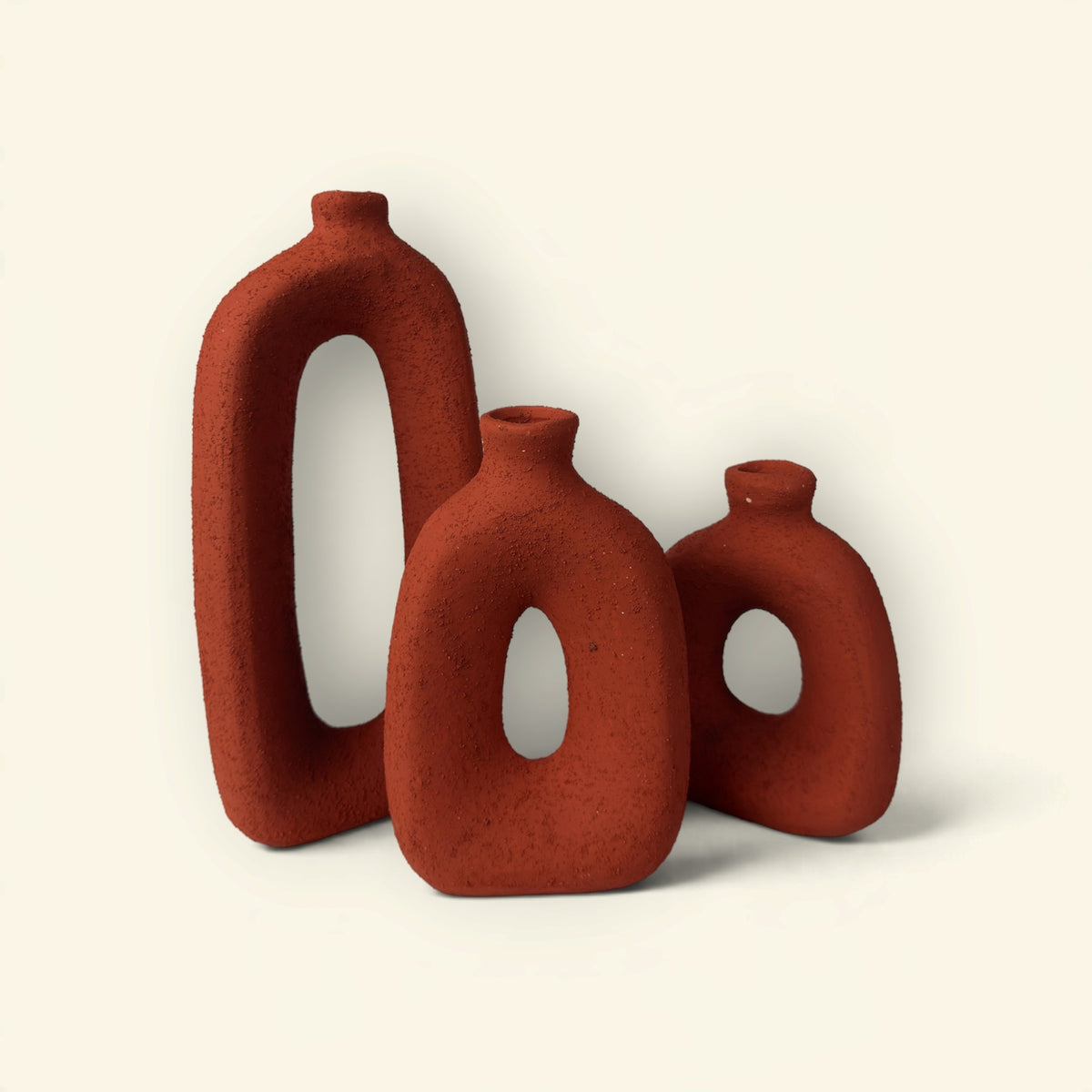 Arch Loop Ceramic Vase Trio