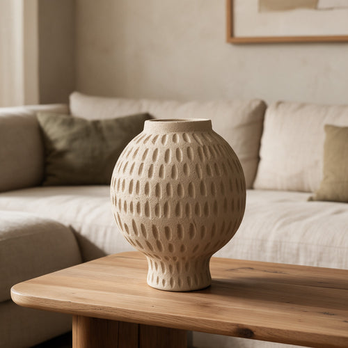 Aura Perforated Globe Vase