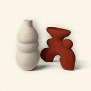 Cloud Moss Sculptural Vase Duo
