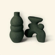 Cloud Moss Sculptural Vase Duo