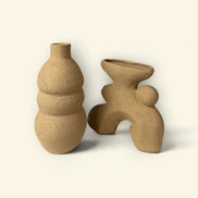 Cloud Moss Sculptural Vase Duo