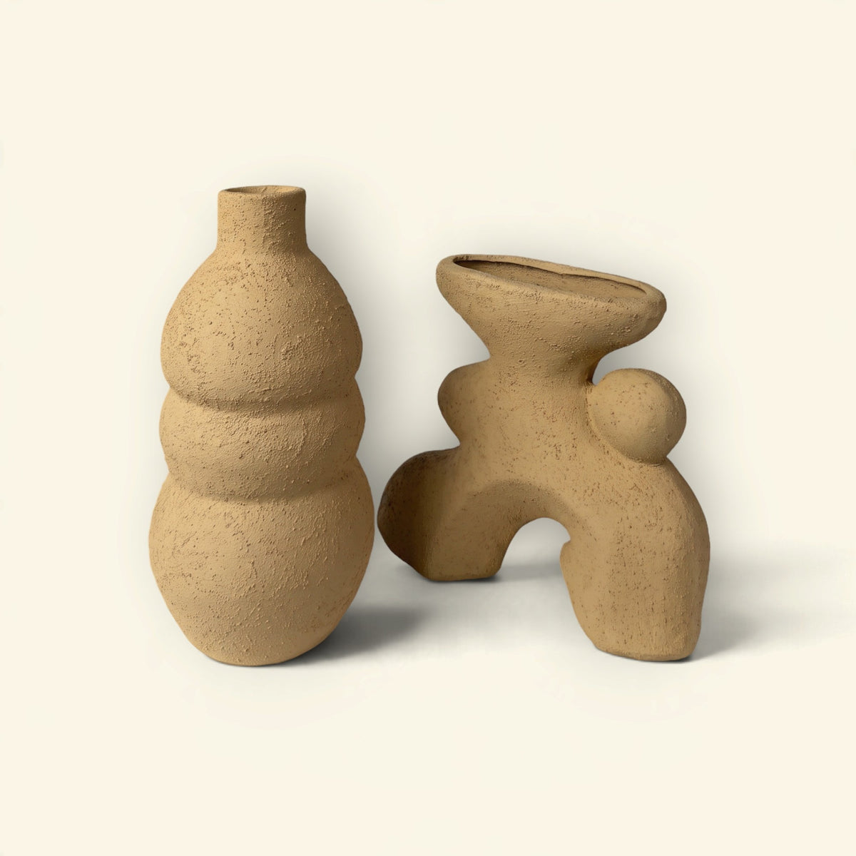 Cloud Moss Sculptural Vase Duo