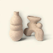 Cloud Moss Sculptural Vase Duo