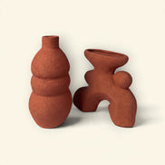 Cloud Moss Sculptural Vase Duo
