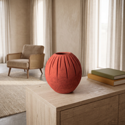 Terra Orb Ceramic Vase Duo
