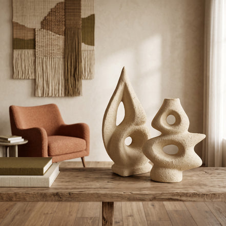 Ember & Pine Sculptural Decor Duo