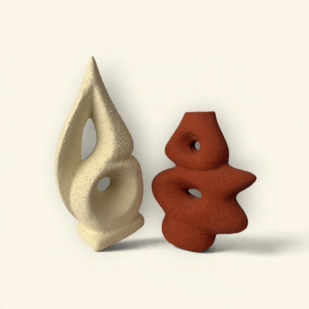 Ember Pine Sculptural Decor Duo