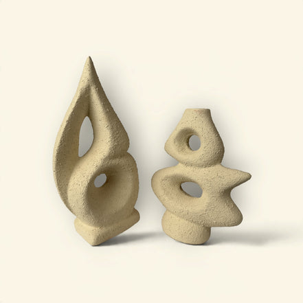 Ember Pine Sculptural Decor Duo