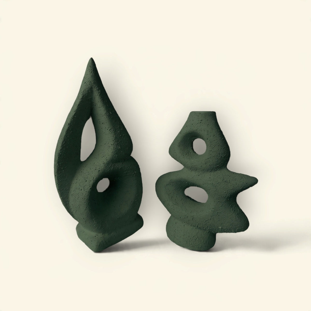 Ember Pine Sculptural Decor Duo