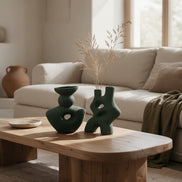 Forest Sculpt Ceramic Vase Duo