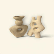 Forest Sculpt Ceramic Vase Duo