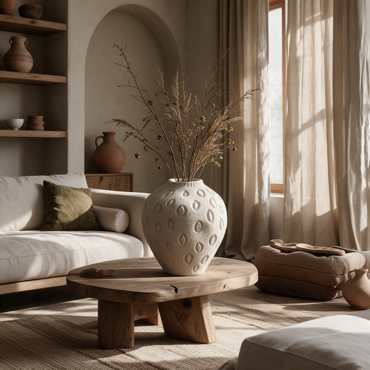 Kora Seed-Pattern Statement Vase