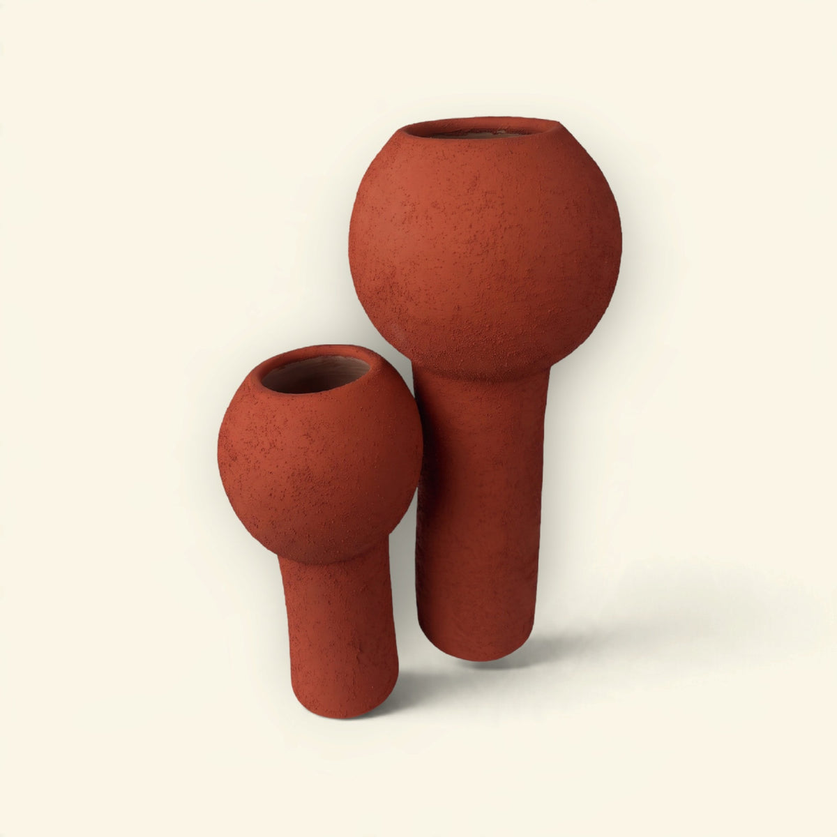 Luna Pedestal Ceramic Vase Duo