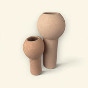 Luna Pedestal Ceramic Vase Duo