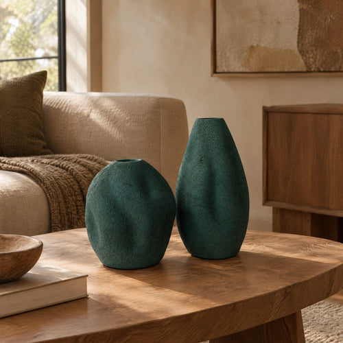 Sandstone Dune Ceramic Vase Duo