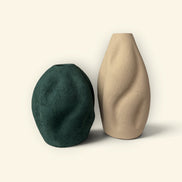 Sandstone Dune Ceramic Vase Duo