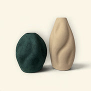 Sandstone Dune Ceramic Vase Duo