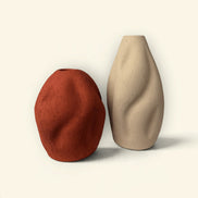 Sandstone Dune Ceramic Vase Duo