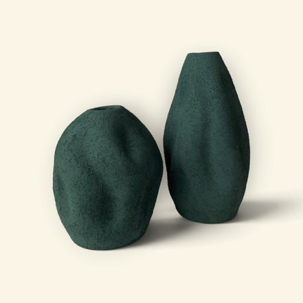 Sandstone Dune Ceramic Vase Duo