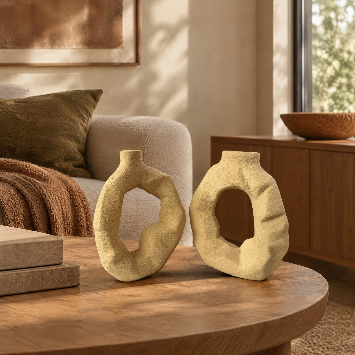 Sol Ring Ceramic Vase Duo