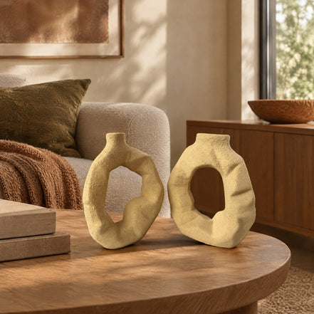 Sol Ring Ceramic Vase Duo