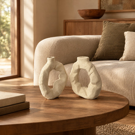 Sol Ring Ceramic Vase Duo
