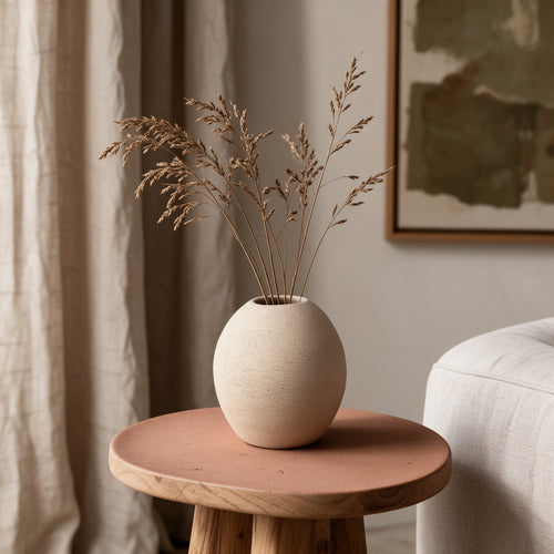 Terra Orb Ceramic Vase Duo