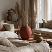 Terra Orb Ceramic Vase Duo