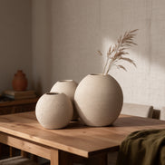 Terra Orb Ceramic Vase Duo