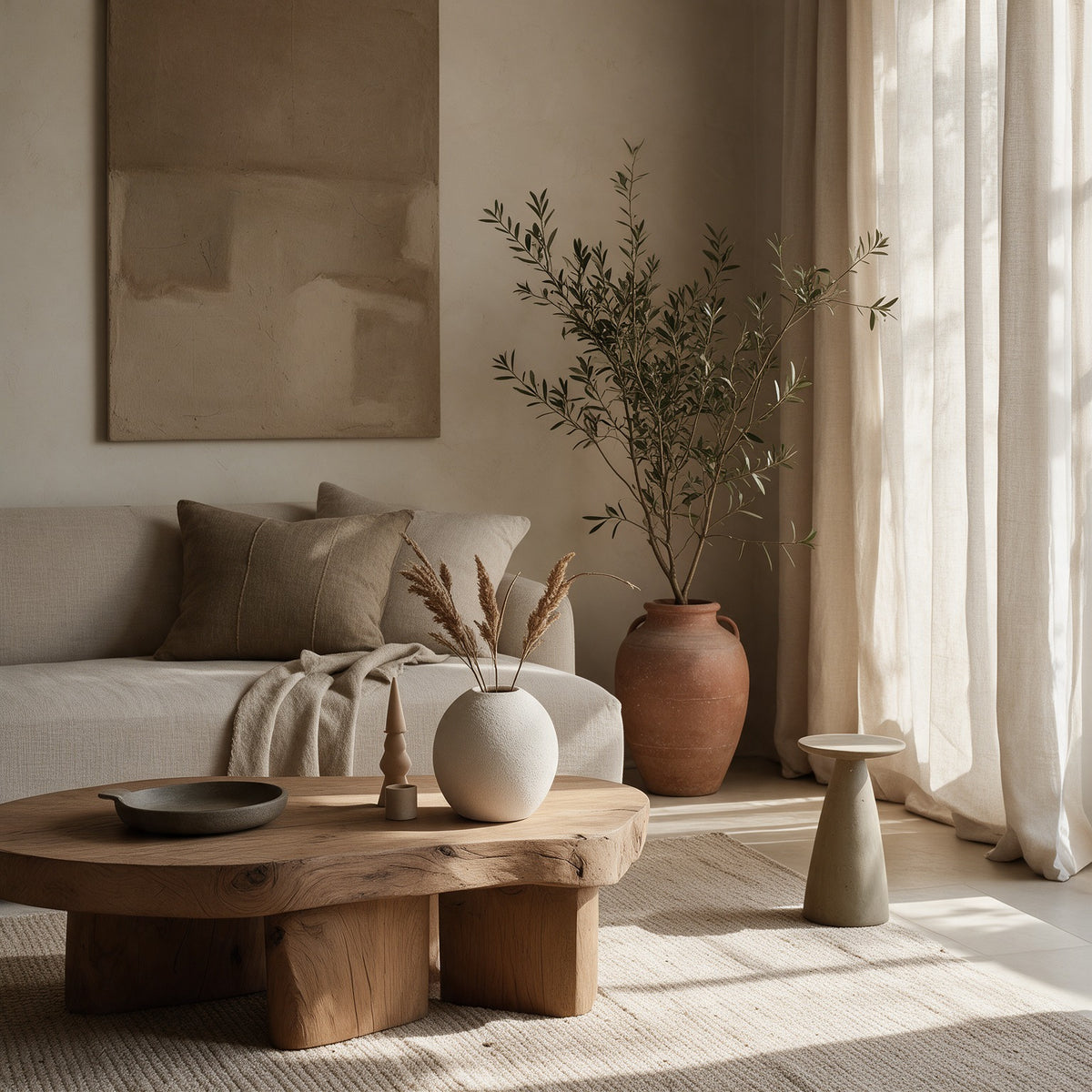 Terra Orb Ceramic Vase Duo