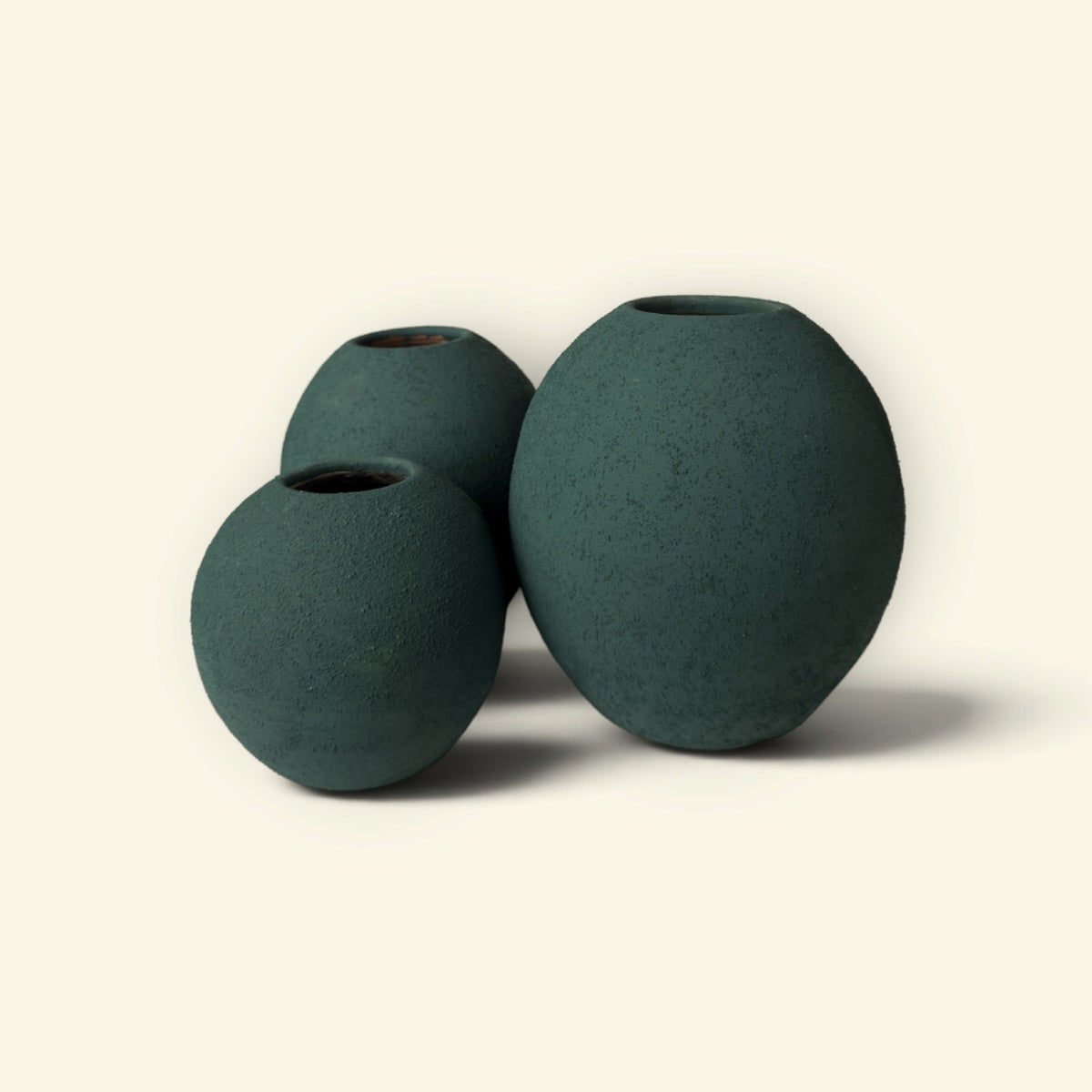 Terra Orb Ceramic Vase Duo