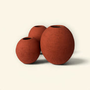 Terra Orb Ceramic Vase Duo