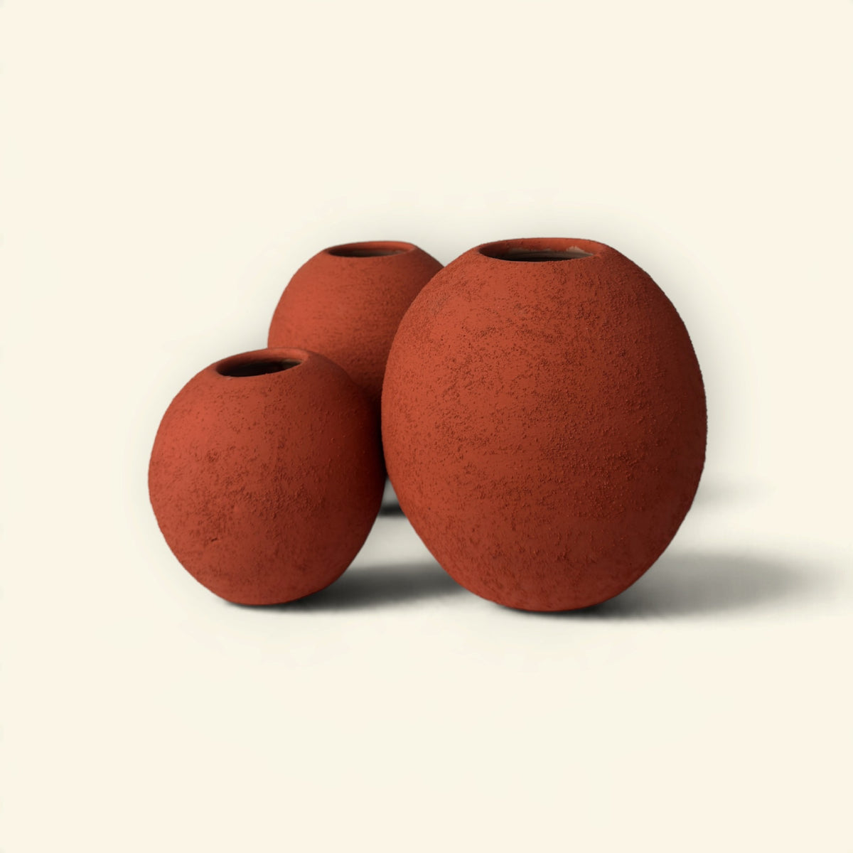 Terra Orb Ceramic Vase Duo