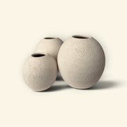 Terra Orb Ceramic Vase Duo