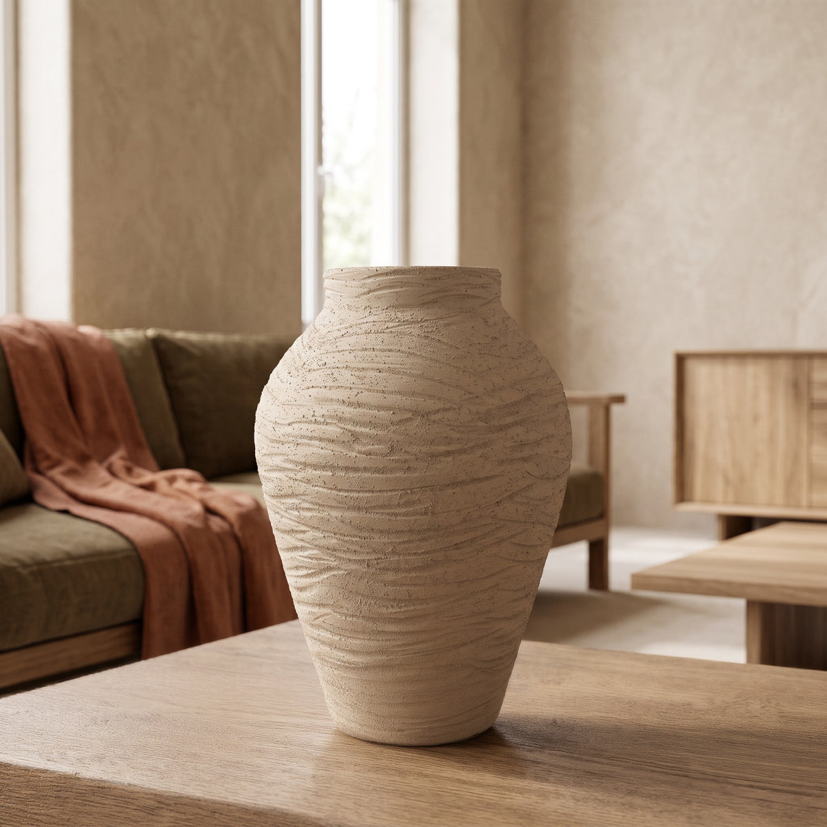 Terra Strata Amphora Vase